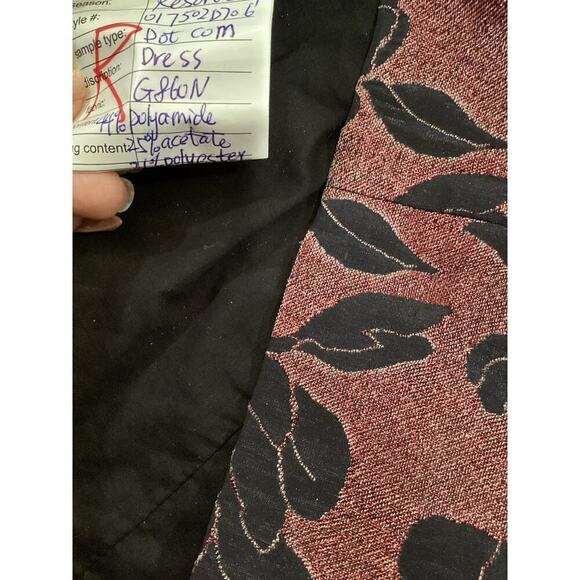 Rebecca Taylor puff sleeve brocade jacquard floral bow belt cocktail mini dress - Picture 11 of 13